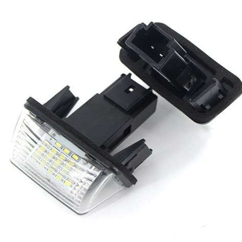 Pair LED License Number Plate Light Lamp For Peugeot 206 207 307 308