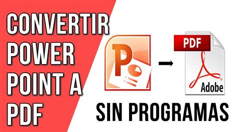 Como Convertir Un Archivo Power Point A Pdf Youtube