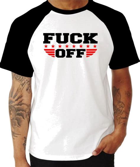 Camiseta Raglan Fuck Off Frases Par Dia Sublime Rm