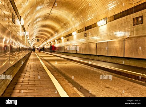 Hamburg Old Elbtunnel Stock Photo Alamy