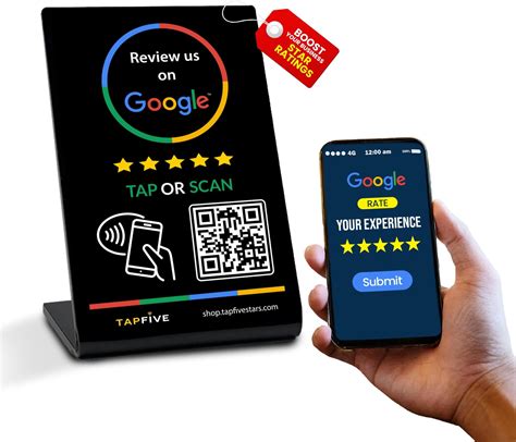 Tap Google Review Stand - Tap for Instant Reviews - All Phones