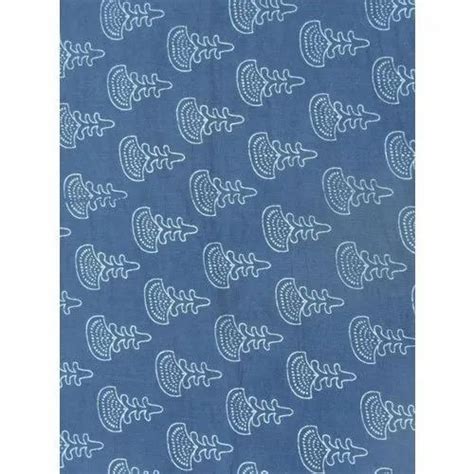 Cotton Inch Indigo Blue Fabric Inch Cms Model No Br