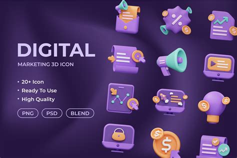 Digital Marketing 3d Icon Pack 21 Free Download Business 3d Icons