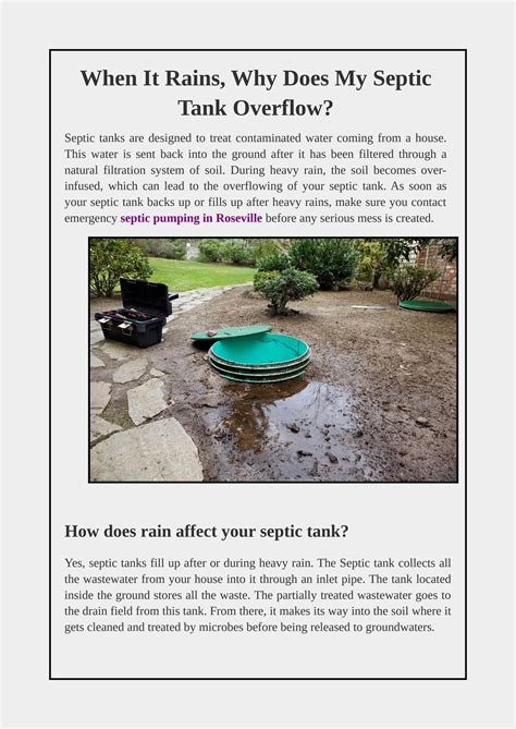When It Rains, Why Does My Septic Tank Overflow? by Advanced Septic