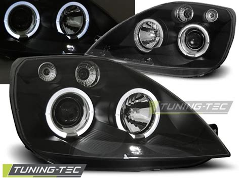 Led Angel Eyes Scheinwerfer F R Ford Fiesta Mk Schwarz Ihr