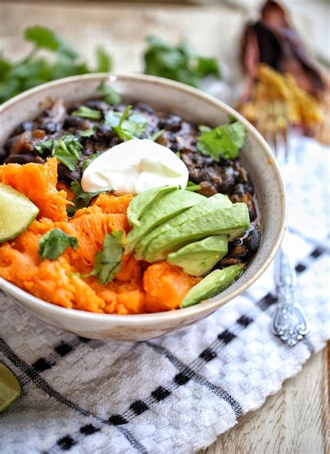 Cuban Black Beans And Baked Sweet Potato Bowl Afrovitalityeats