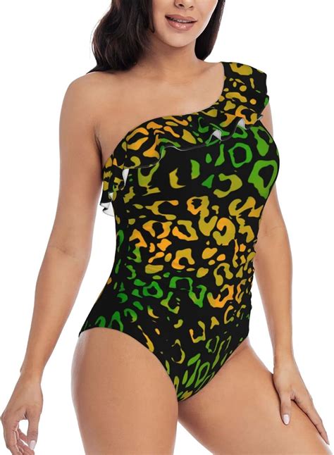 Women One Piece Swimsuits Ruffle Swimsuits Striped