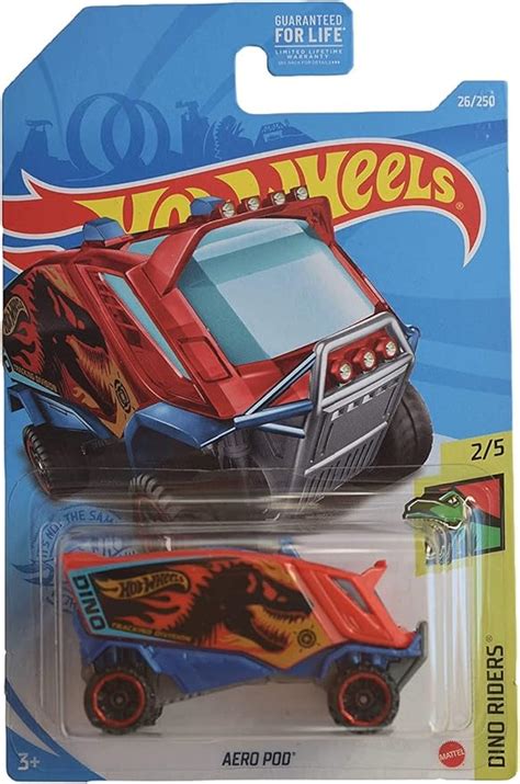 Amazon Hot Wheels Aero Pod Red 26 250 Dino Riders 2 5 Toys Games
