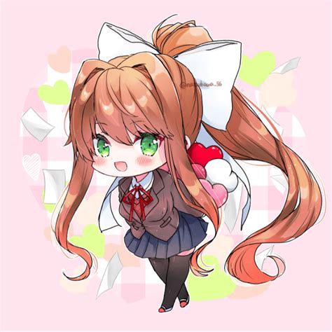 Chibi Monika Art By Natsukawa 56 On Twitter Ddlc