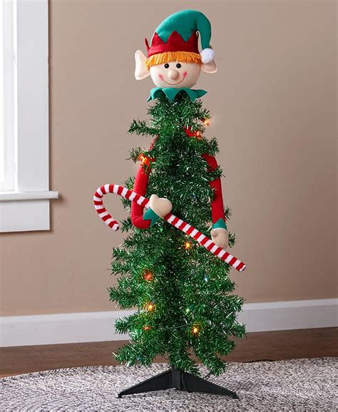 Lighted Character Christmas Trees Elf Christmas Tree Christmas Tree