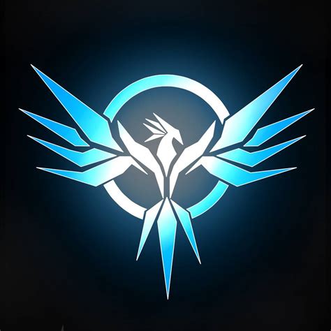 Blue Phoenix Bird Logo