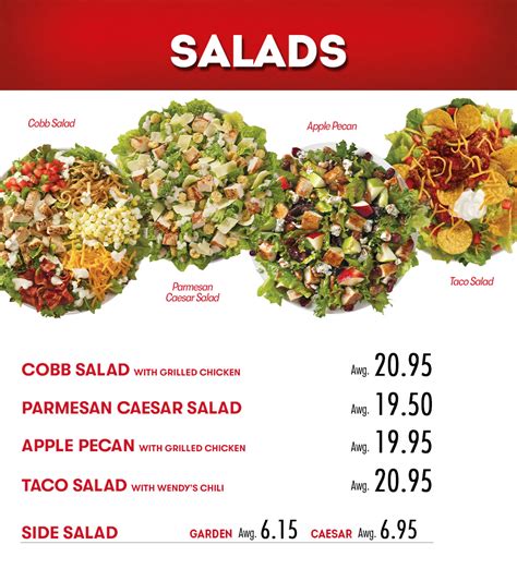 Menu Wendys Aruba Quality Is Our Recipe