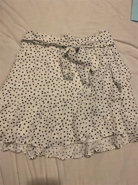 Polka Dot Wrap Skirt Women S Fashion Bottoms Skirts On Carousell