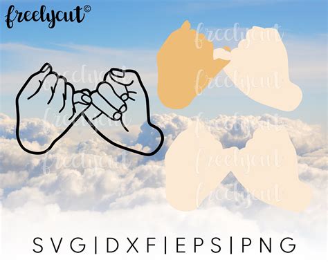 Pinky Promise Svg Cut File Template For Cricut Silhouette Etsy Canada