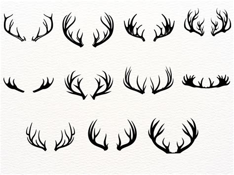 Deer Antlers Svg Elk Antler Svg Moose Svg Hunting Svg Bundle Wilderness Svg Commercial