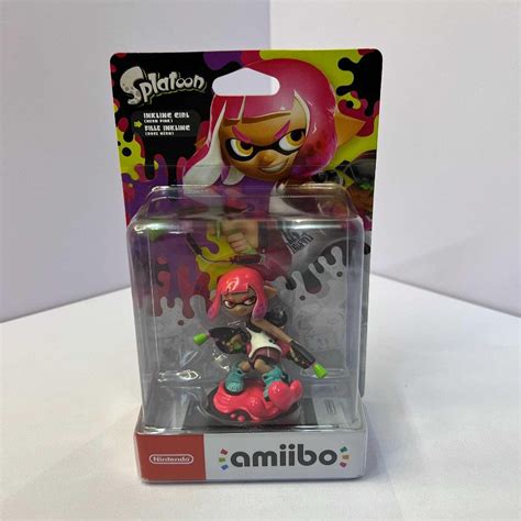 Auction Of Amiibo Splatoon Series Figure Inkling Girl Neon Pink For Wii U New 3ds New 3ds Ll