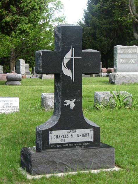 Cross Tombstones Black Granite Cross Headstone For Cemetery Graves