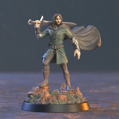 Aragorn Lord Of The Rings Clay Cyanide Rpg Fantasy Miniature Dandd