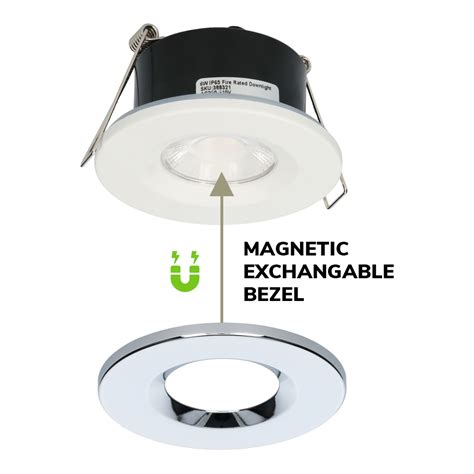 Dimmable IP65 LED Downlight Venezia Chrome 6 Watt 2700K HOFTRONIC