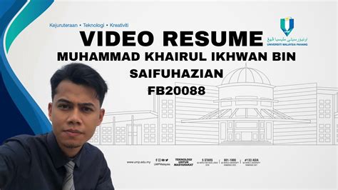 Video Resume Ump Muhammad Khairul Ikhwan Bin Saifuhazian Youtube