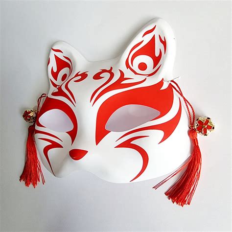 Маска Кицунэ Японской Лисы Kitsune красная №4, 18х17 см – фото, отзывы ...