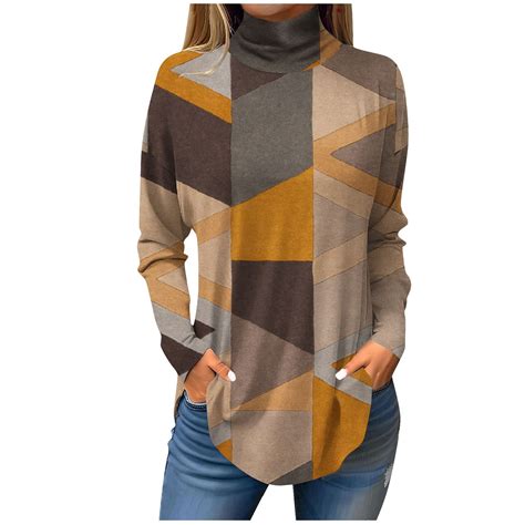 Rpvati Workout Tops For Women Long Sleeve Turtleneck Shirts Winter