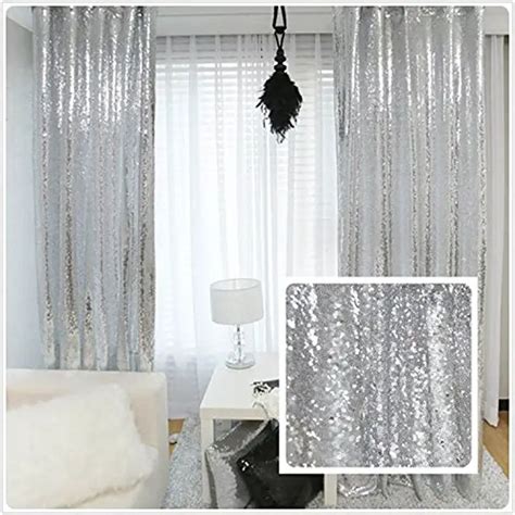 Glam Decor For The Home Sequin Curtains Silver Curtains