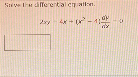 Answered Solve The Differential Equation 2xy Bartleby