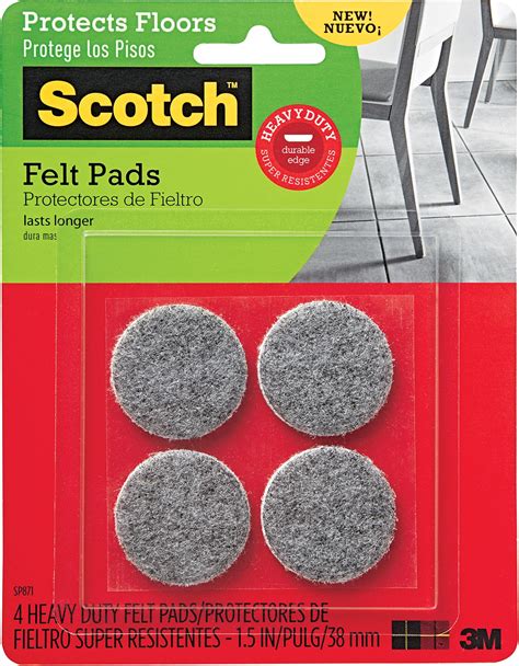 45 Pcs Round Felt Furniture Pads Self Adhesive Felt Pads Furniture Foot