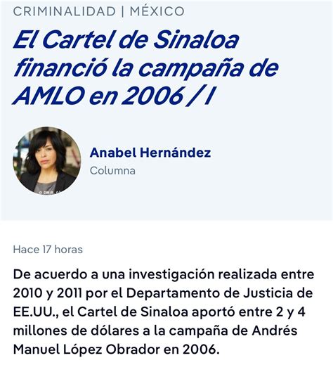 Periodista Anabel Hern Ndez Responde A Se Alamientos De Amlo Tras