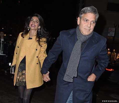 George Clooney and Amal Alamuddin Holding Hands | Pictures | POPSUGAR ...