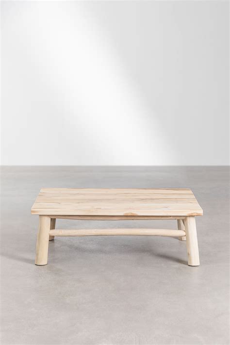 Mesa de Centro para Jardín Rectangular en Madera de Teca 120x80 cm