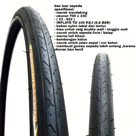 Jual Ban Luar 700 X 23c Wanda King Sepeda Balap Fixie Road Bike