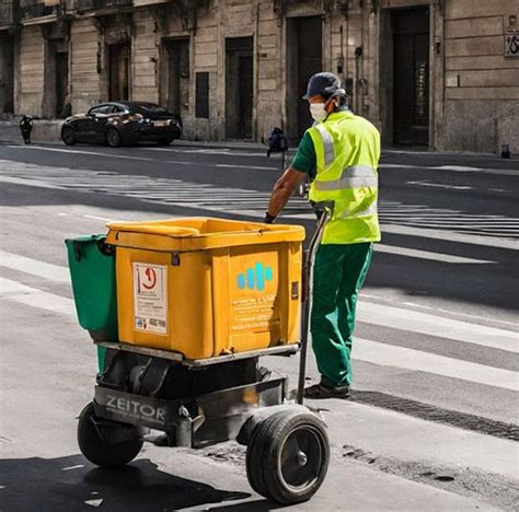 Limpieza Viaria Carrito Electrico Para Barrendero Ciudad Seno