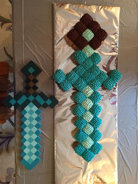 Minecraft Diamond Sword Cake Minecraft Birthday Minecraft Party Boy