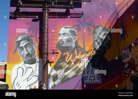 Los Angeles California Usa 9th July 2022 Street Art Mural Of Tupac