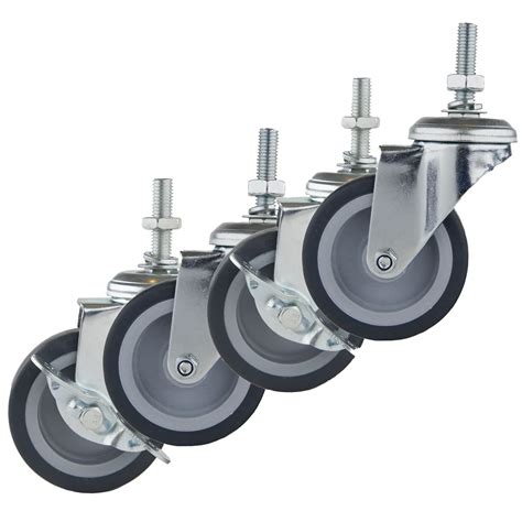 Houseables Caster Wheels Casters Set Of 4 3 Inch 762 Cm Rubber