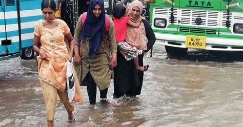 Four Dead Three Missing As Rains Lash Kerala Red Alert Sounded In