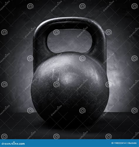 Sports Kettlebell On A Dark Background Stock Photo Image Of Lifting