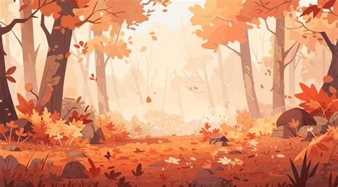 Premium Vector Autumn Forest Background