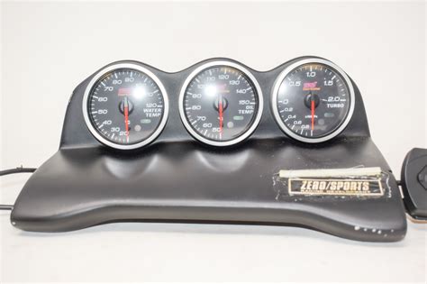 WRX STI ZERO SPORTS Triple Gauge Pod With Gauges STI Genome And Blitz