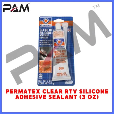 Permatex Clear Rtv Silicone Adhesive Sealant 3 Oz Shopee Malaysia