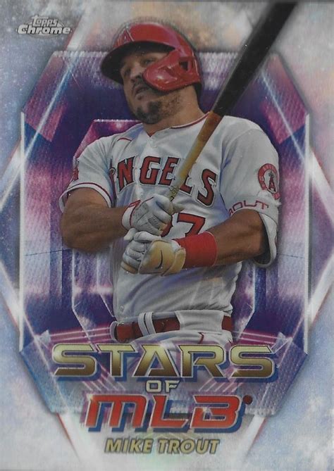 Topps Stars Of Mlb Chrome Smlbc Mike Trout Trading Card