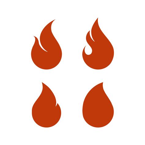 Fire Flames Set Vector Icons Free Vector For Your Logo Design 16291078