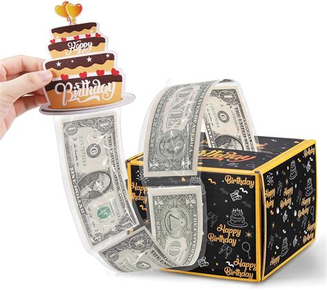 Jianta Birthday Money Box For Cash T Pull Diy Birthday