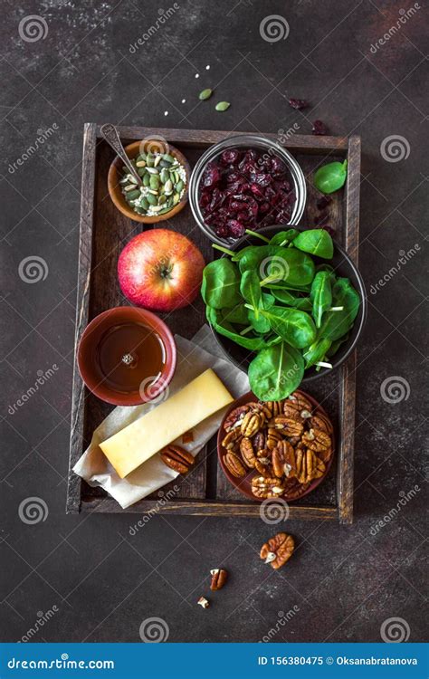 Autumnal Salad Ingredients Stock Image Image Of Autumn 156380475