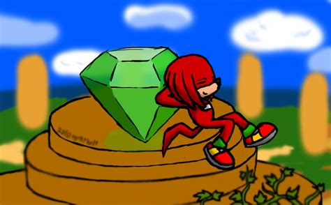 Knuckles And Master Emerald By Agentwerehog On Deviantart