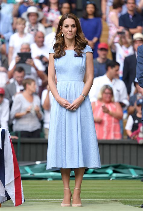 Catherine Duchess Of Cambridge Wears Baby Blue To The Wimbledon Mens