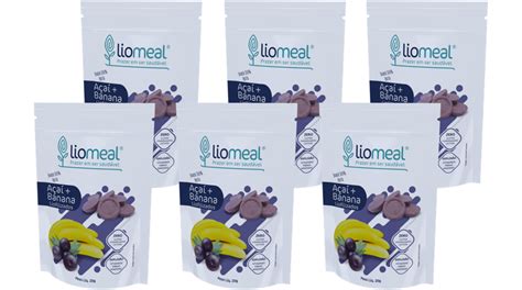 Kit 6 Snacks de Açaí Banana Liofilizados LIOMEAL