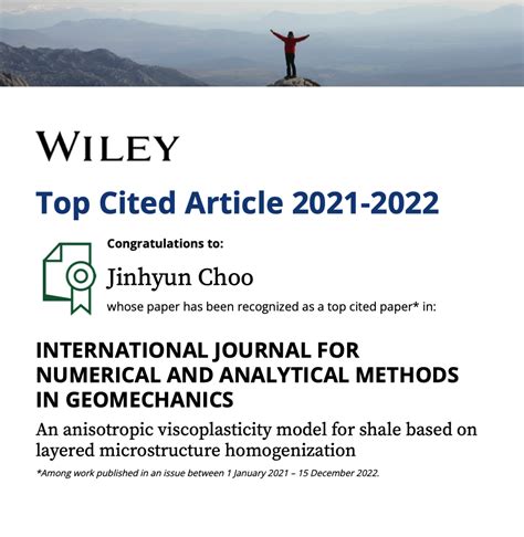 Top Cited Article Kaist Geomechanics Multiphysics Lab